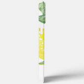 Coques Case-Mate iPhone Aquarelle mignonne Feuille citron Monogramme (Verso / Droite)