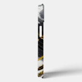 Coques Case-Mate iPhone Aquarelle moderne Abstrait Noir Or Luxe Chic (Verso / Droite)