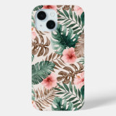 Coques Case-Mate iPhone Aquarelle moderne Boho Tropical Floral (Verso)