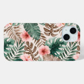 Coques Case-Mate iPhone Aquarelle moderne Boho Tropical Floral (Verso (horizontal))