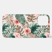 Coques Case-Mate iPhone Aquarelle moderne Boho Tropical Floral (Verso (horizontal))