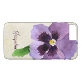 Coques Case-Mate iPhone Aquarelle moderne Gras Pansy Floral Personnalisé (Dos (Horizontal))