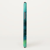 Coques Case-Mate iPhone Aquarelle moderne Green & Red Space Nebula (Dos/Droite)