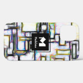 Coques Case-Mate iPhone Aquarelle moderne Monogramme géométrique élégant (Verso (horizontal))