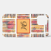 Coques Case-Mate iPhone Aquarelle moderne Motif de bandes artistiques (Verso (horizontal))