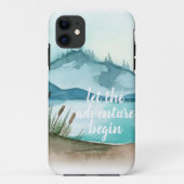 Coques Case-Mate iPhone Aquarelle moderne Nature Commençons l'aventure (Dos)