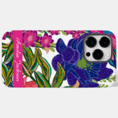 Coques Case-Mate iPhone Aquarelle moderne tendance rose floral (Verso (horizontal))