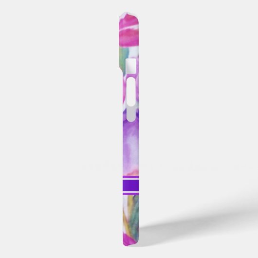 Coques Case-Mate iPhone Aquarelle Monogramme (Verso / Gauche)