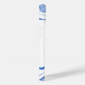 Coques Case-Mate iPhone Aquarelle Monogramme Agare bleu Abstrait (Verso / Droite)