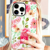 Coques Case-Mate iPhone Aquarelle Monogramme floral