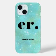 Aquarelle Monogramme imaginaire élégant moderne mi