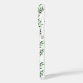 Coques Case-Mate iPhone Aquarelle Monogramme Nom Motif Branches d'Olivier (Verso / Gauche)