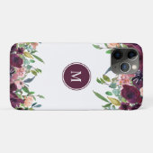 Coques Case-Mate iPhone Aquarelle monographique Floral | Marsala violet ro (Dos (Horizontal))