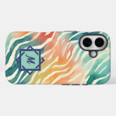 Coques Case-Mate iPhone Aquarelle monographique personnalisée (Verso (horizontal))