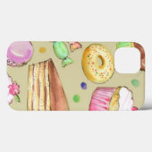 Coques Case-Mate iPhone Aquarelle motif avec douceurs (Verso (horizontal))