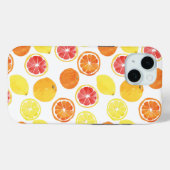 Coques Case-Mate iPhone Aquarelle Motif de fruits d'agrumes (Verso (horizontal))