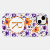 Coques Case-Mate iPhone Aquarelle Motif Floral (Verso (horizontal))