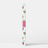 Coques Case-Mate iPhone Aquarelle Motif fraise avec Monogramme (Verso / Droite)