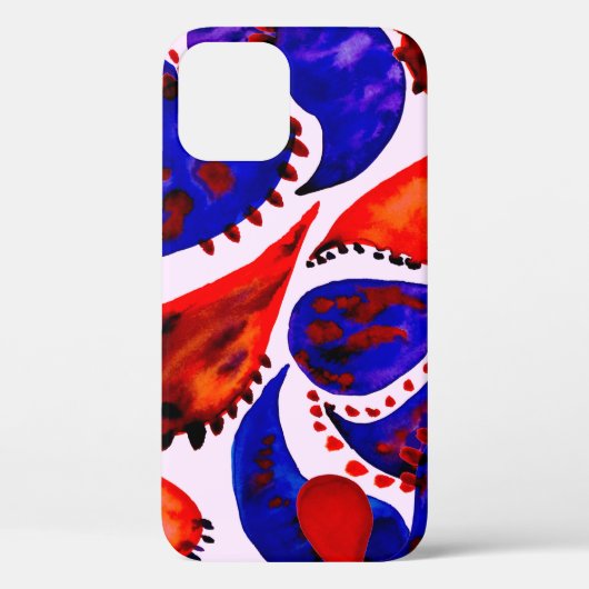 Coques Case-Mate iPhone Aquarelle motif sans couture avec cachemire. Abstr (Verso)