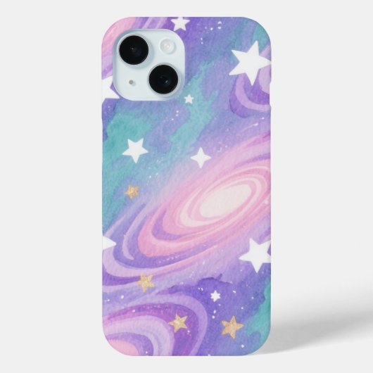 Coques Case-Mate iPhone Aquarelle Nebula Swirls design Motif (Verso)