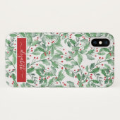 Coques Case-Mate iPhone Aquarelle Noël vert (Dos (Horizontal))