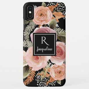 Case-Mate iPhone Case Aquarelle noire Fille BOHO Floral Nom de la nature