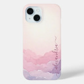 Coques Case-Mate iPhone Aquarelle Nudscape Ciel rose Nom (Verso)