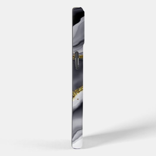 Coques Case-Mate iPhone Aquarelle Or Noir Personnaliser (Verso / Droite)