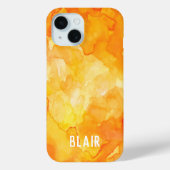Coques Case-Mate iPhone Aquarelle orange (Verso)