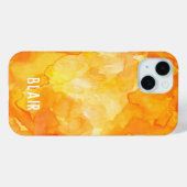 Coques Case-Mate iPhone Aquarelle orange (Verso (horizontal))