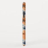 Coques Case-Mate iPhone Aquarelle orange et bleu floral (Dos/Droite)
