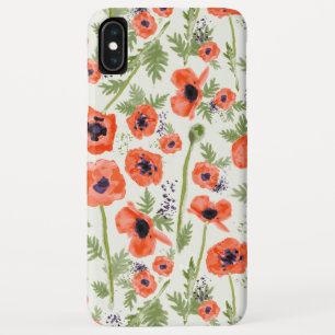 Case-Mate iPhone Case Aquarelle orange Painé Pavot Motif Floral