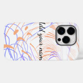 Coques Case-Mate iPhone Aquarelle orange violet abstrait ajouter le nom te (Verso (horizontal))