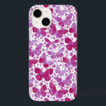 Coque Pour iPhone 14 Aquarelle papillon Magenta Rose<br><div class="desc">Peinture à papillon Magenta rose et blanc aquarelle. Protégez et prétendez votre téléphone en même temps ! Art original de Nic Squirrell.</div>