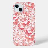 Coques Case-Mate iPhone Aquarelle papillon rose (Verso)