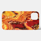 Coques Case-Mate iPhone Aquarelle Parties scintillant Orange Gold iPhone / (Verso (horizontal))