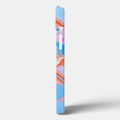 Coques Case-Mate iPhone Aquarelle Pastel Marbre Surface en Blues doux (Verso / Gauche)