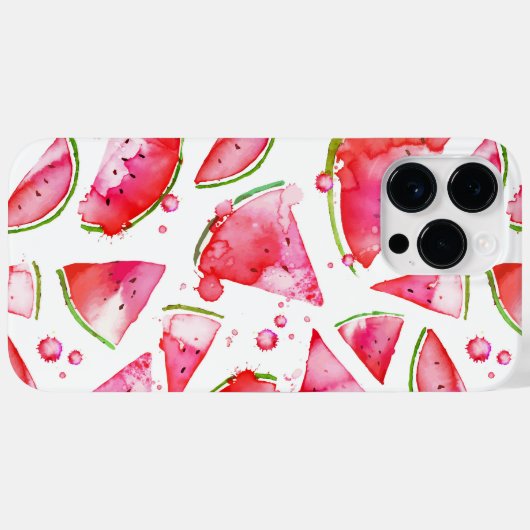 Coques Case-Mate iPhone Aquarelle pastèque 1 (Verso (horizontal))