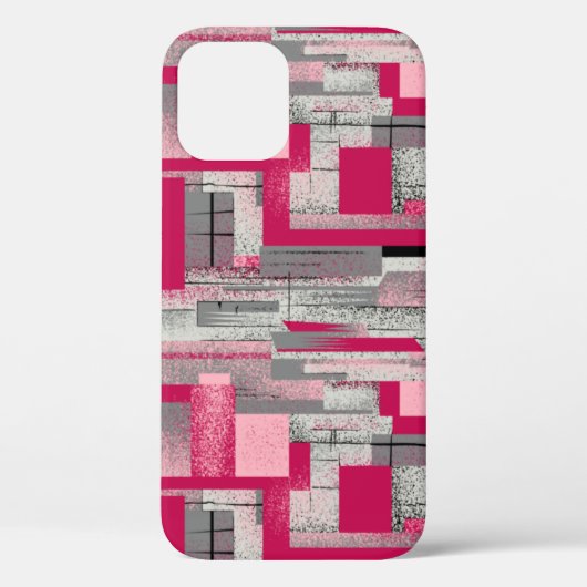 Coques Case-Mate iPhone Aquarelle patchwork numérique : motif transparent (Verso)