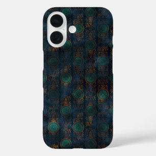Coques iPhone 16 Aquarelle Patina Patina Damask Patte