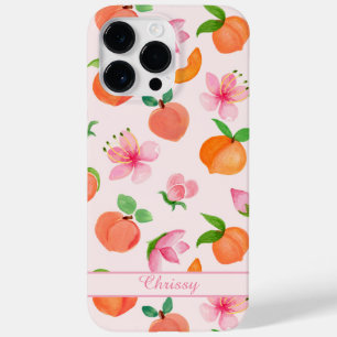 Coque Pour Pour iPhone 14 Pro Max Aquarelle Peaches et Fleurs