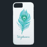 Etui iPhone Case-Mate Aquarelle Peacock Plume<br><div class="desc">Cette couverture en plumes de paon est le cadeau idéal pour une mariée, une demoiselle d'honneur, une mère ou un ami spécial. Personnalisez-le avec un nom. Ce produit fait partie de la Collection Mariage Plume Peacock qui comprend une gamme de papeterie mariage et des cadeaux de mariée avec ce design....</div>