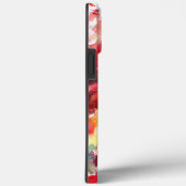 Coques Case-Mate iPhone Aquarelle peinture à fleurs rouge orange floral 2 (Verso / Droite)