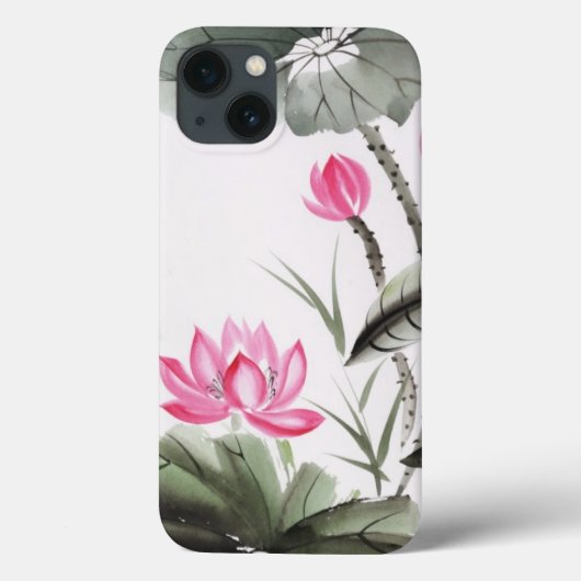Coques Case-Mate iPhone Aquarelle Peinture De Fleur De Lotus (Verso)