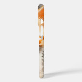 Coques Case-Mate iPhone Aquarelle peinture d'un chat orange mignon (Verso / Gauche)