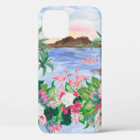 Aquarelle peinture sans couture motif avec hawaïen