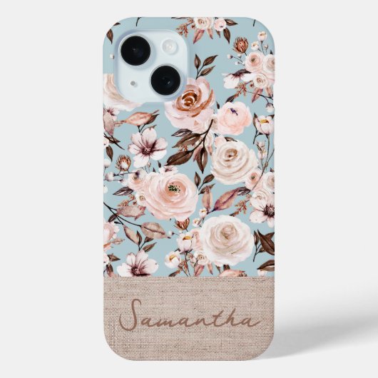 Coques Case-Mate iPhone Aquarelle personnalisée Boho Floral (Verso)