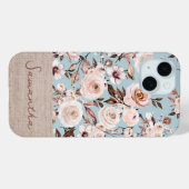 Coques Case-Mate iPhone Aquarelle personnalisée Boho Floral (Verso (horizontal))