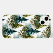 Coques Case-Mate iPhone Aquarelle Pine Motif Elégant hiver (Verso (horizontal))