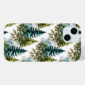 Coques Case-Mate iPhone Aquarelle Pine Motif Elégant hiver (Verso (horizontal))